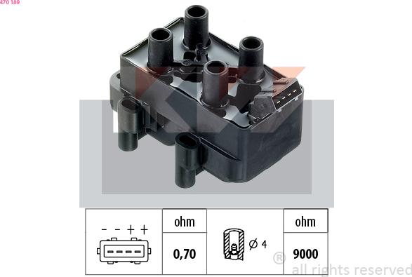 KW 470 189 - Aizdedzes spole ps1.lv