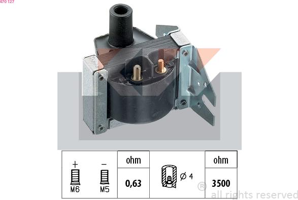 KW 470 127 - Aizdedzes spole ps1.lv