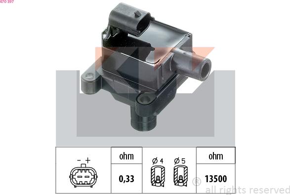 KW 470 397 - Aizdedzes spole ps1.lv