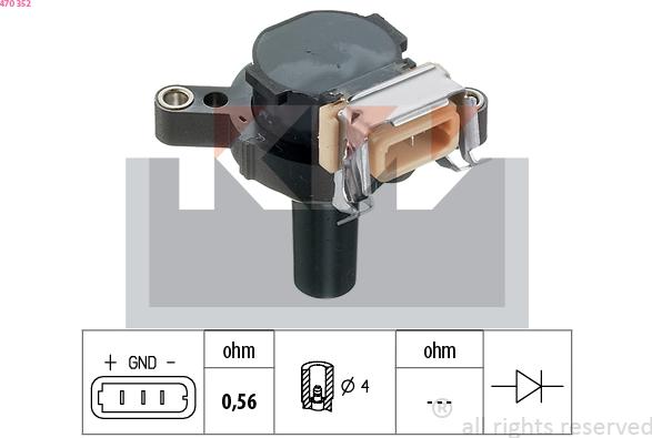 KW 470 352 - Aizdedzes spole ps1.lv