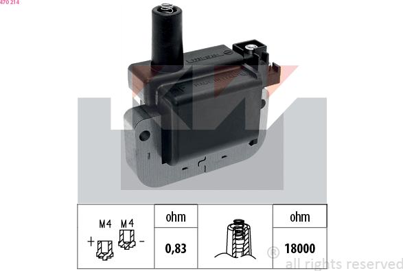 KW 470 214 - Aizdedzes spole ps1.lv