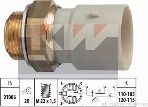 KW 550 657 - Termoslēdzis, Radiatora ventilators ps1.lv