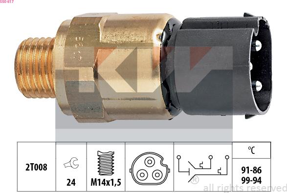 KW 550 617 - Termoslēdzis, Radiatora ventilators ps1.lv