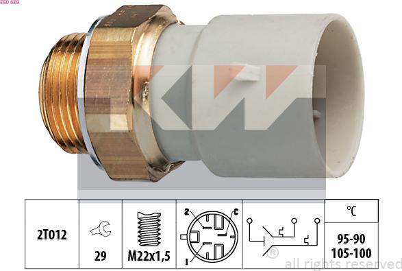 KW 550 639 - Termoslēdzis, Radiatora ventilators ps1.lv