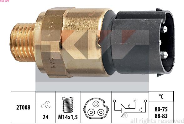 KW 550 679 - Termoslēdzis, Radiatora ventilators ps1.lv