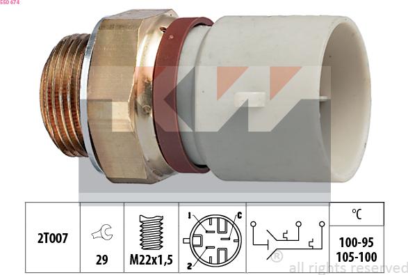 KW 550 674 - Termoslēdzis, Radiatora ventilators ps1.lv