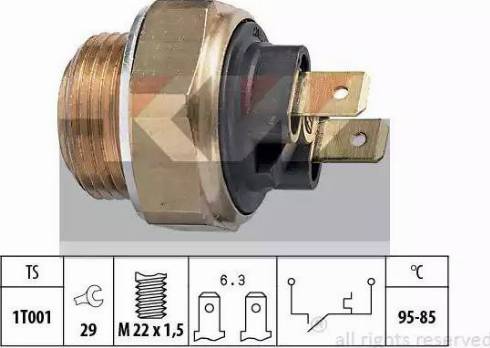 KW 550 033 - Termoslēdzis, Radiatora ventilators ps1.lv