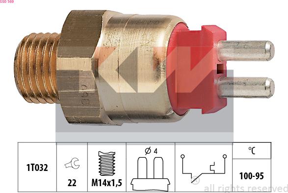 KW 550 169 - Termoslēdzis, Radiatora ventilators ps1.lv