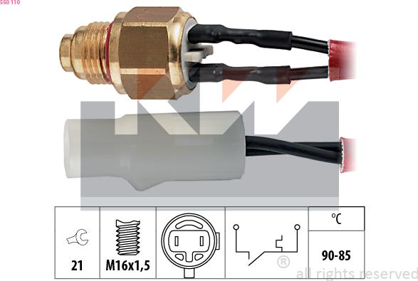 KW 550 110 - Termoslēdzis, Radiatora ventilators ps1.lv