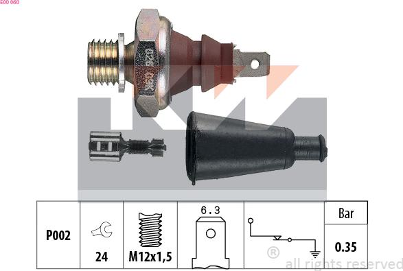 KW 500 060 - Devējs, Eļļas spiediens ps1.lv