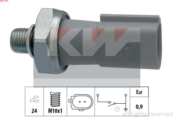 KW 500 197 - Devējs, Eļļas spiediens ps1.lv