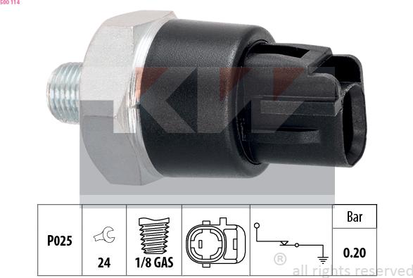 KW 500 114 - Devējs, Eļļas spiediens ps1.lv