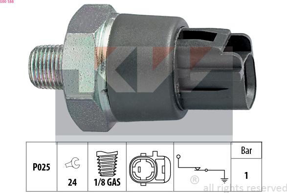 KW 500 188 - Devējs, Eļļas spiediens ps1.lv