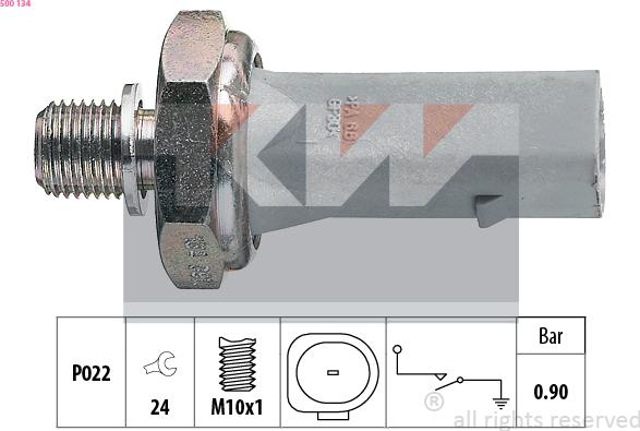 KW 500 134 - Devējs, Eļļas spiediens ps1.lv