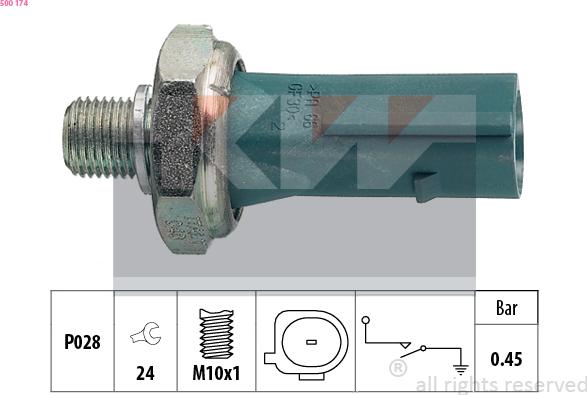 KW 500 174 - Devējs, Eļļas spiediens ps1.lv