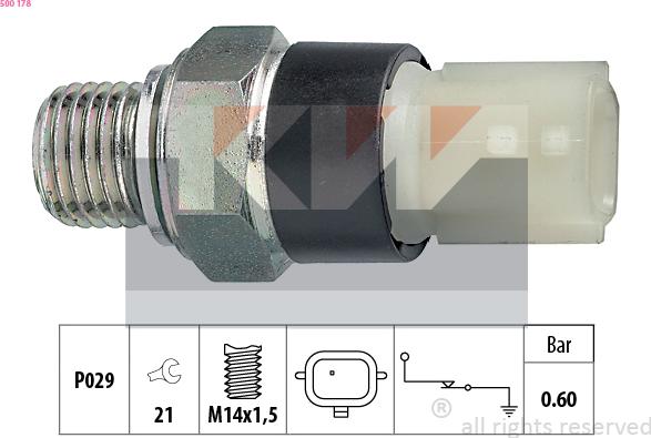 KW 500 178 - Devējs, Eļļas spiediens ps1.lv