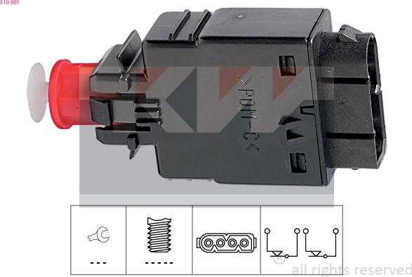 KW 510 081 - Bremžu signāla slēdzis ps1.lv
