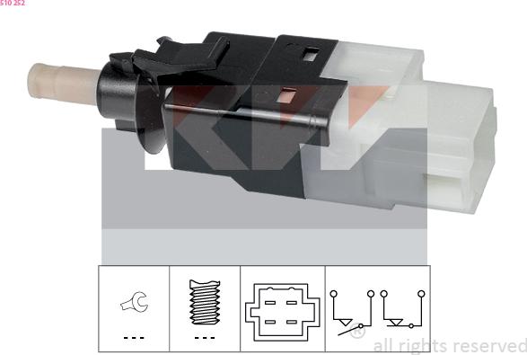 KW 510 252 - Bremžu signāla slēdzis ps1.lv