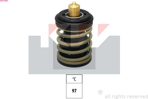 KW 580 999S - Termostats, Dzesēšanas šķidrums ps1.lv