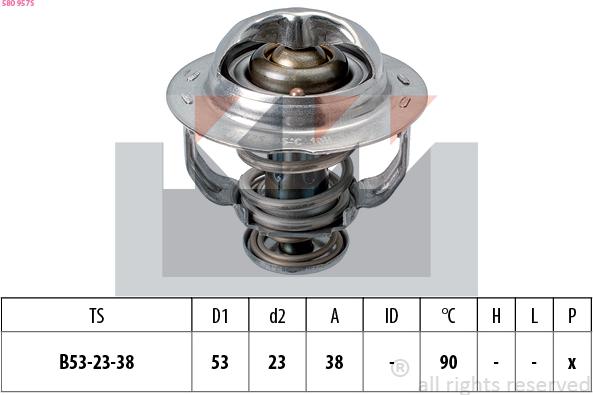 KW 580 957S - Termostats, Dzesēšanas šķidrums ps1.lv