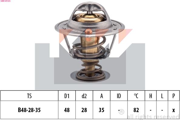 KW 580 415S - Termostats, Dzesēšanas šķidrums ps1.lv