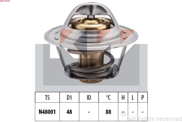 KW 580 470S - Termostats, Dzesēšanas šķidrums ps1.lv