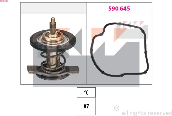 KW 580 595 - Termostats, Dzesēšanas šķidrums ps1.lv