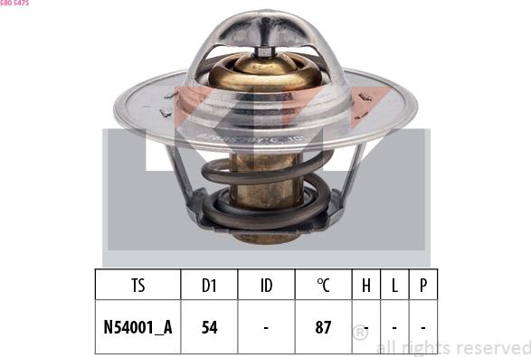 KW 580 547S - Termostats, Dzesēšanas šķidrums ps1.lv