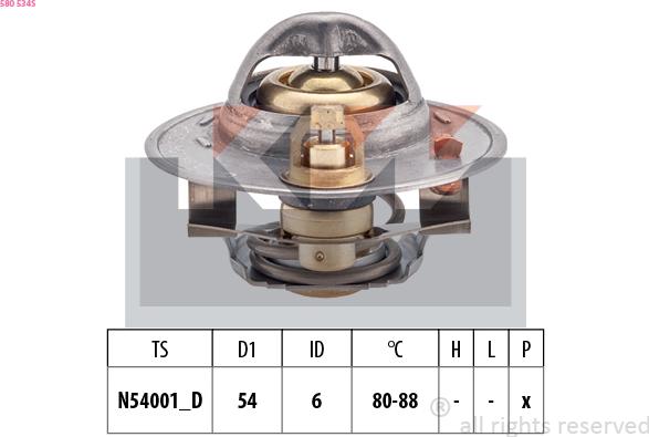 KW 580 534S - Termostats, Dzesēšanas šķidrums ps1.lv