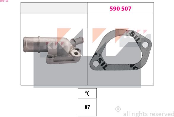 KW 580 159 - Termostats, Dzesēšanas šķidrums ps1.lv