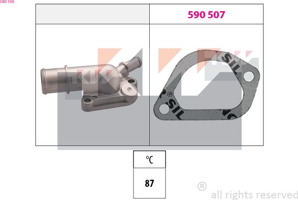 KW 580 160 - Termostats, Dzesēšanas šķidrums ps1.lv