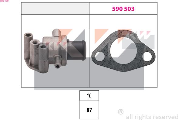 KW 580 109 - Termostats, Dzesēšanas šķidrums ps1.lv