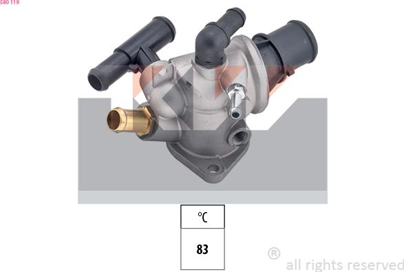 KW 580 119 - Termostats, Dzesēšanas šķidrums ps1.lv