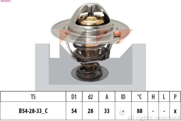 KW 580 870S - Termostats, Dzesēšanas šķidrums ps1.lv