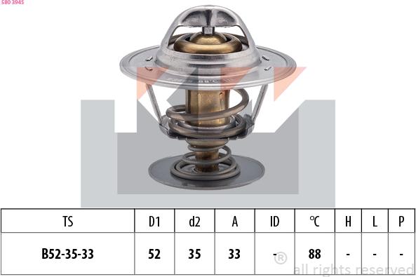 KW 580 394S - Termostats, Dzesēšanas šķidrums ps1.lv