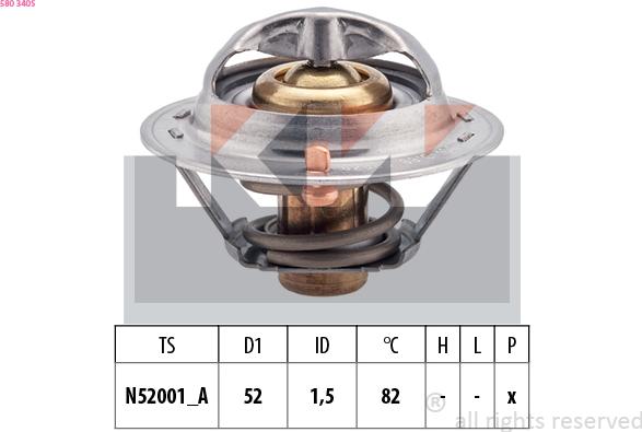 KW 580 340S - Termostats, Dzesēšanas šķidrums ps1.lv