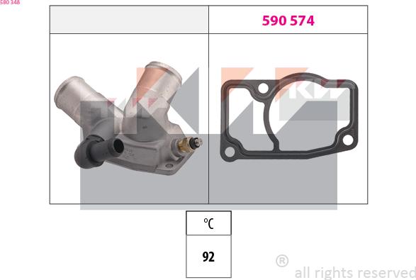 KW 580 348 - Termostats, Dzesēšanas šķidrums ps1.lv