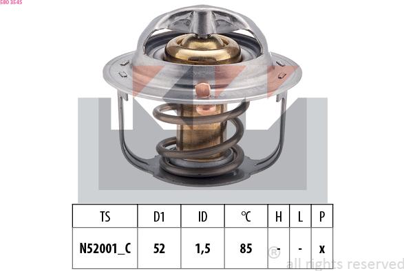 KW 580 354S - Termostats, Dzesēšanas šķidrums ps1.lv