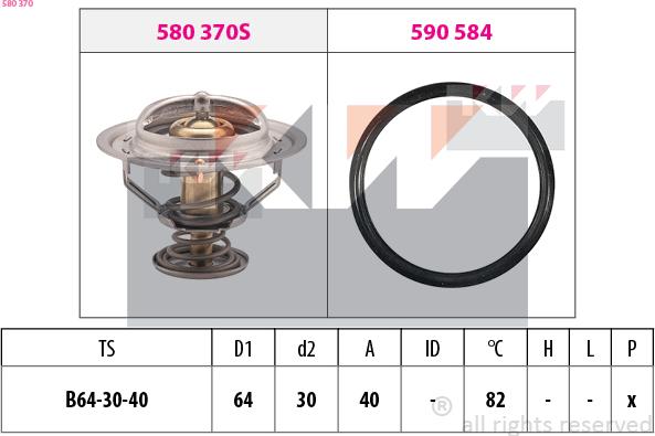 KW 580 370 - Termostats, Dzesēšanas šķidrums ps1.lv