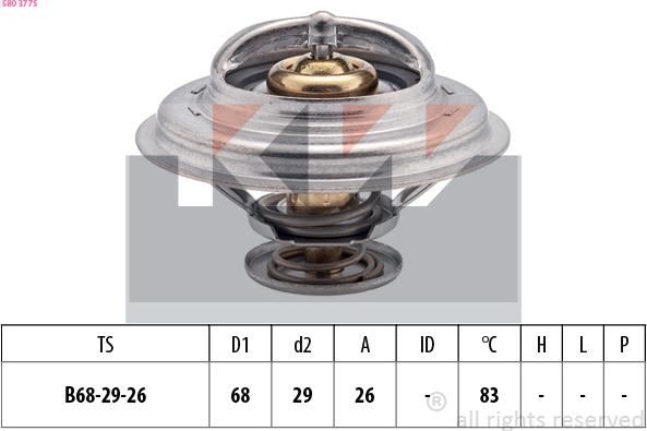 KW 580 377S - Termostats, Dzesēšanas šķidrums ps1.lv