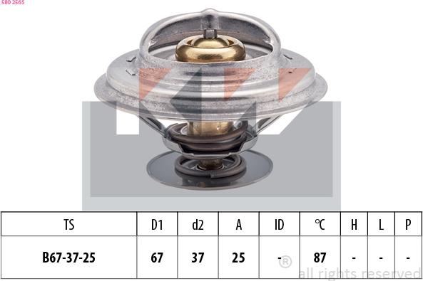 KW 580 256S - Termostats, Dzesēšanas šķidrums ps1.lv