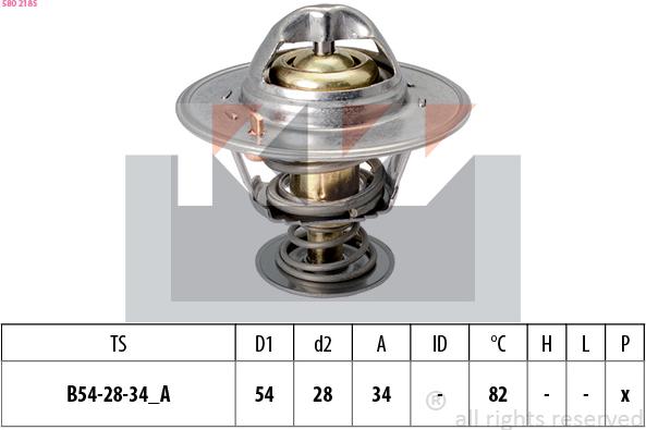 KW 580 218S - Termostats, Dzesēšanas šķidrums ps1.lv