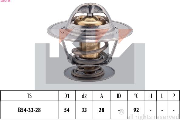 KW 580 213S - Termostats, Dzesēšanas šķidrums ps1.lv