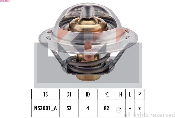 KW 580 229S - Termostats, Dzesēšanas šķidrums ps1.lv