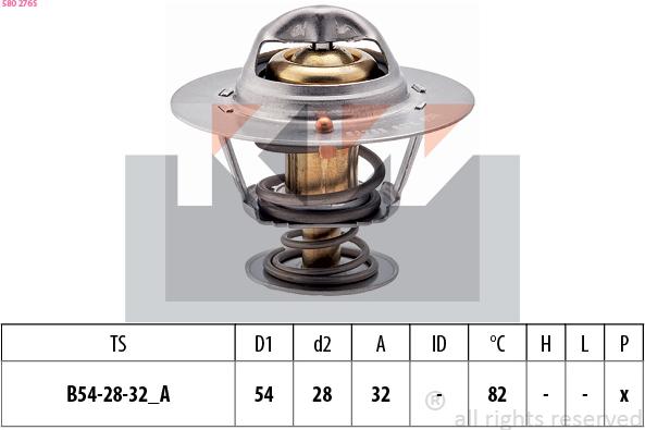 KW 580 276S - Termostats, Dzesēšanas šķidrums ps1.lv