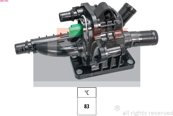 KW 580 792 - Termostats, Dzesēšanas šķidrums ps1.lv