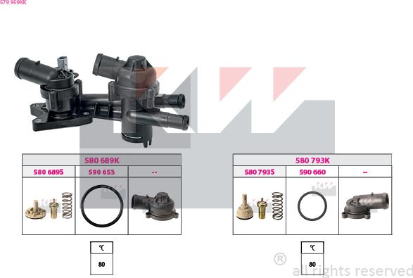 KW 579 959KK - Termostats, Dzesēšanas šķidrums ps1.lv