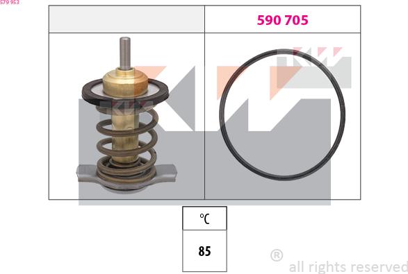 KW 579 953 - Termostats, Dzesēšanas šķidrums ps1.lv