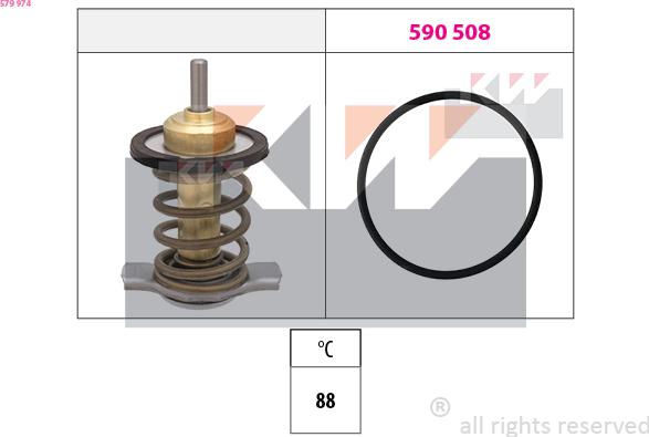 KW 579 974 - Termostats, Dzesēšanas šķidrums ps1.lv