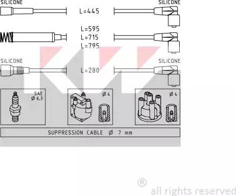 KW 359 956 - Augstsprieguma vadu komplekts ps1.lv